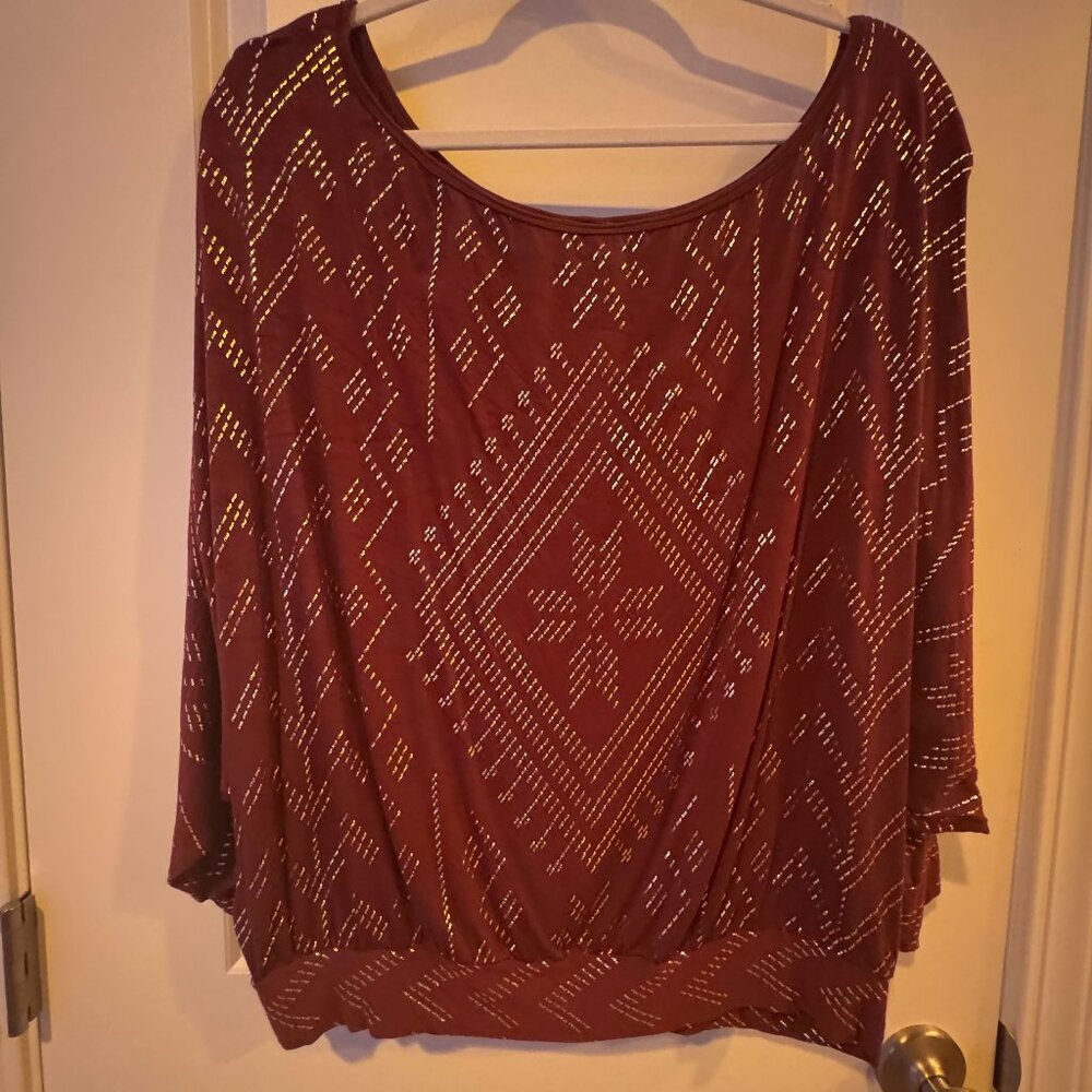 Melodia Designs Rouge Batwing Top in Rouge-  EXCELLENT CONDITION